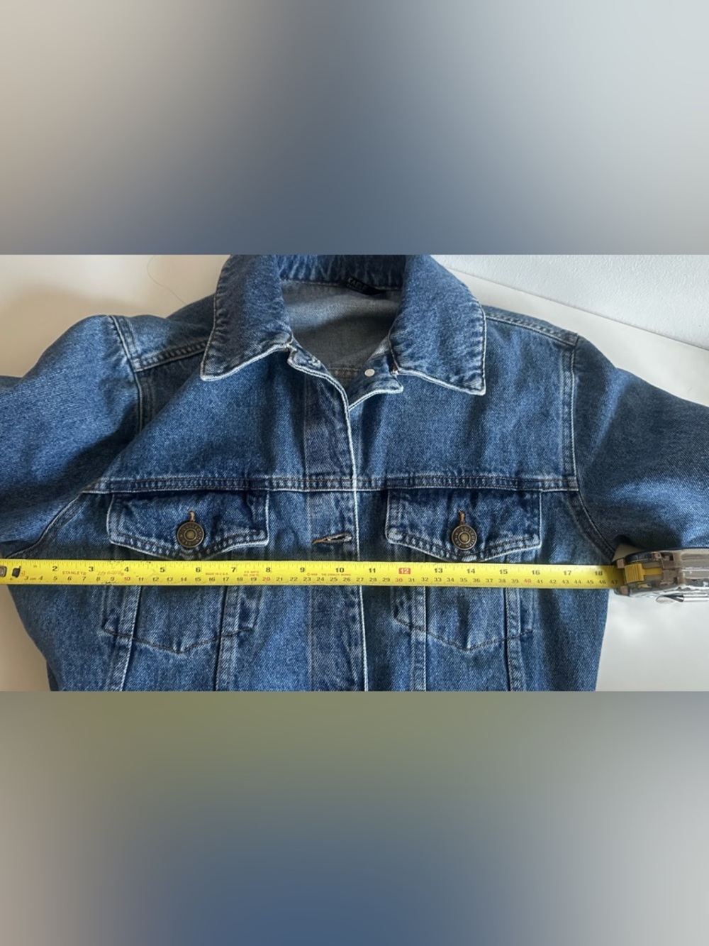 💙 Kaele Collection Belted Denim Jacket 🌟 - Picture 5 of 6